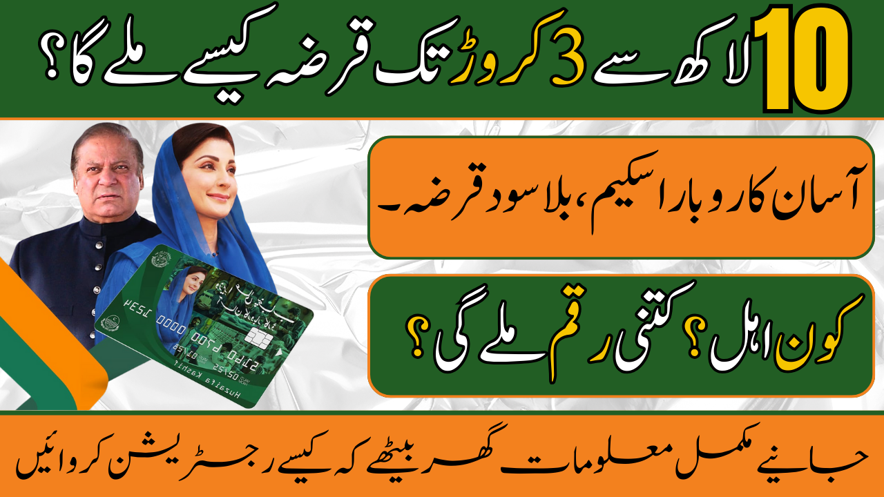 Maryam Nawaz Asaan Karobar Card Loan Scheme